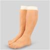 KGLHJDY Silicone Foot Prosthesis, Simulated Silicone Foot Cuff, Artificial Silicone Calf Prosthesis for Cosplay, Cross-Dressing and Covering Birthmarks, Wheat Yellow view 2