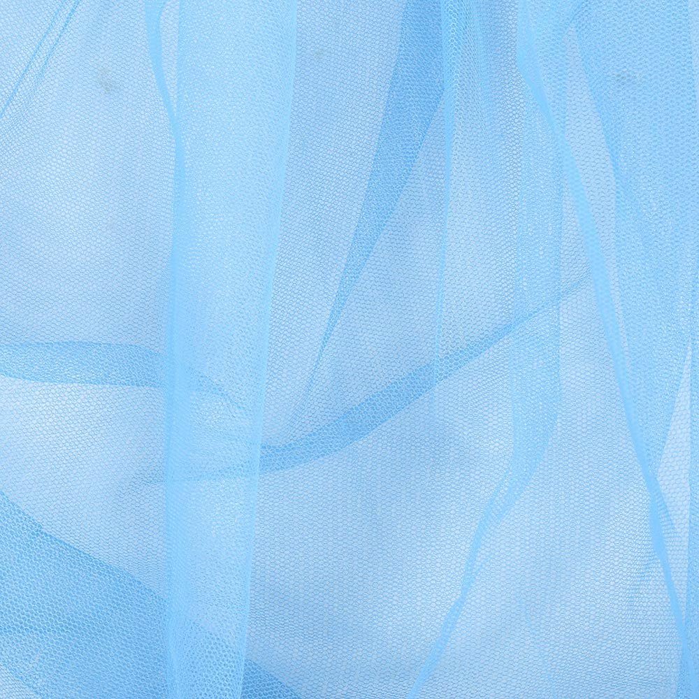 Fockety 1-Piece Baby Stroller Mosquito Net Cover, Safe Protection, Soft Polyester, Suitable for Bassinets, White (Blue)