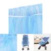 Fockety 1-Piece Baby Stroller Mosquito Net Cover, Safe Protection, Soft Polyester, Suitable for Bassinets, White (Blue) view 4