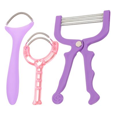 TOYANDONA 3-Piece Manual Facial Hair Removers for Women, Portable Plastic and Metal, Random Color