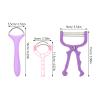 TOYANDONA 3-Piece Manual Facial Hair Removers for Women, Portable Plastic and Metal, Random Color view 2