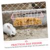 JOINPAYA Metal Hanging Hay Feeder for Rabbits, Pink view 3