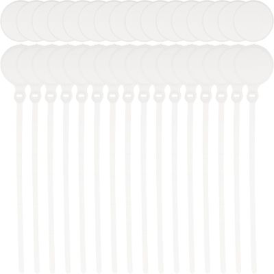 Toddmomy 50-Piece White Plastic Poultry Leg Bands for Easy Identification
