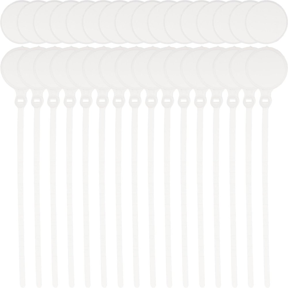 Toddmomy 50-Piece White Plastic Poultry Leg Bands for Easy Identification
