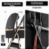 MoLi 3-in-1 Stroller, Reversible Push, Large Bassinet, Foldable Aluminum Frame, High-View Design (V8 Black Gold) view 4