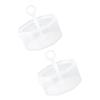 FRCOLOR Facial Foam Cups, 2-Piece PP Set, White, Simple Design with Removable Structure view 1
