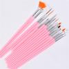 Pongnas Nail Art Brushes, 15-Piece Set, Non-Slip Pen Design for DIY Gel and Acrylic Painting view 2