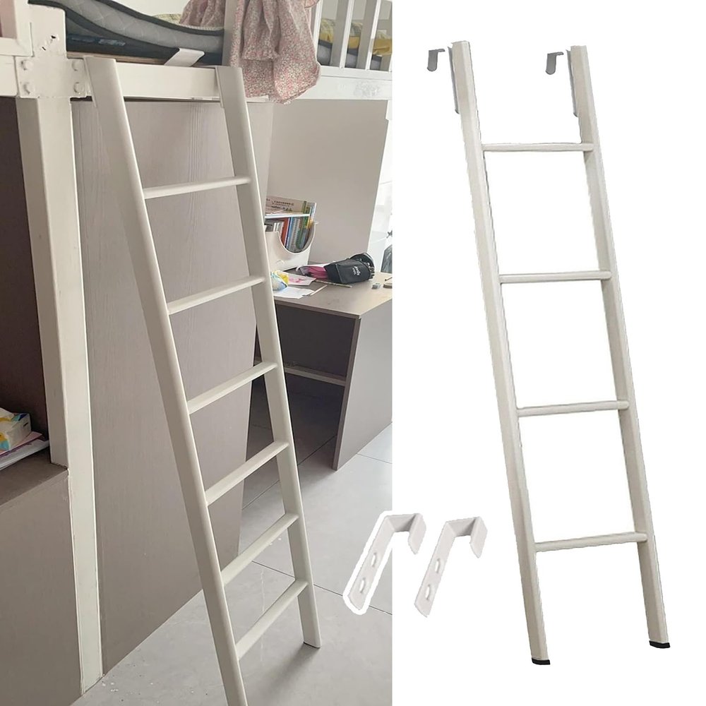 Adjustable Metal Bunk Bed Ladder, Replacement Ladder for RVs and Bunk Beds, for Children and Adults, Ideal for Dorms, Home Use and Space-Saving Solutions