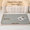 Generic Portable Heated Foot Mat 48 x 99 cm, Electric Foot Warmer for Under a Desk with 60 Temperature Settings and 12-Hour Timer view 2