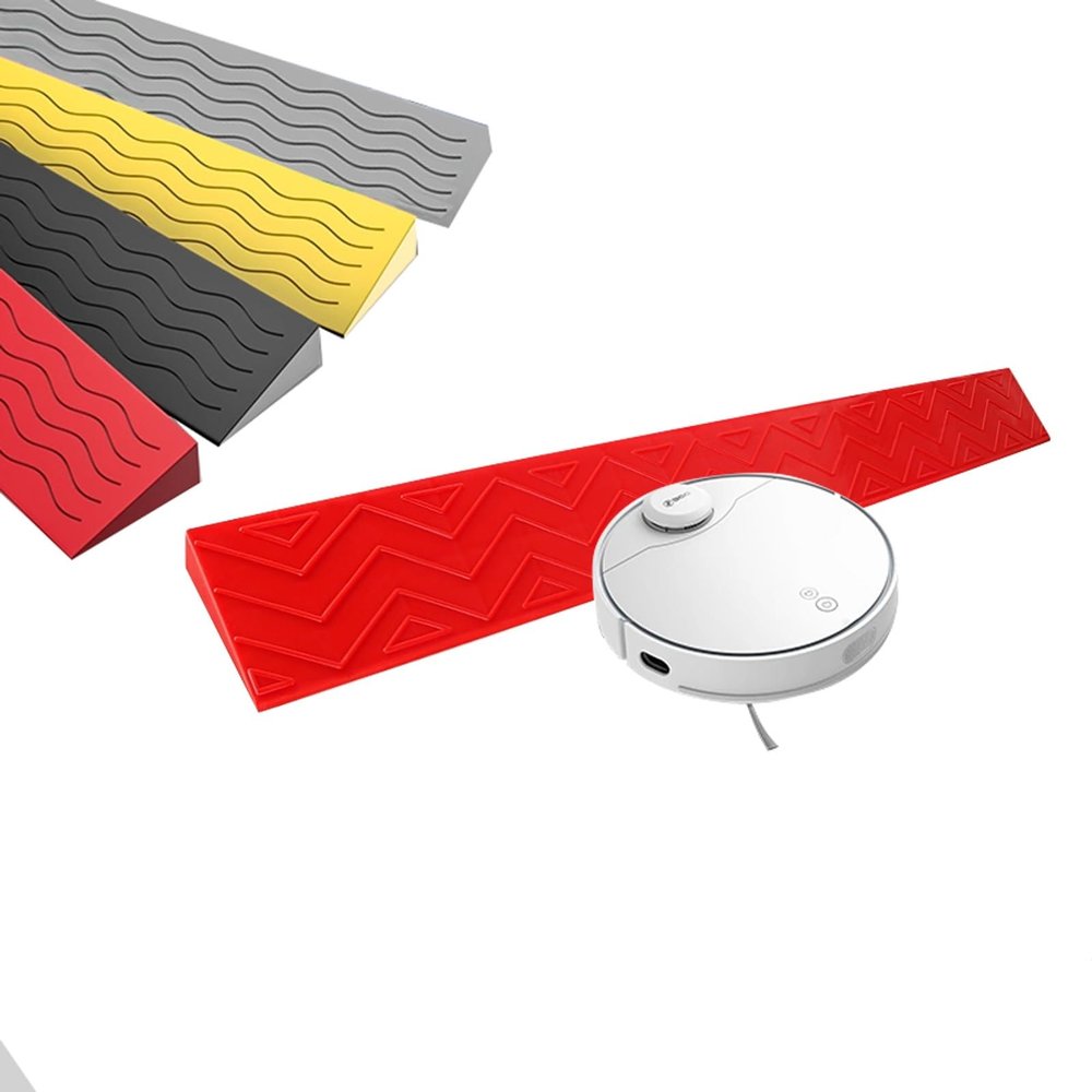 Plastic Threshold Ramp for Robot Vacuums, Non-Slip, Red, 100 x 20 x 9.5 cm