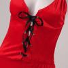 Women's Christmas Lingerie Set - Sexy Red Chemise (XL) view 4