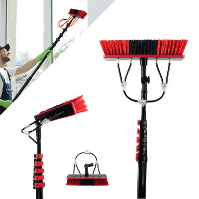 Window Cleaning Pole with Water Feed for Solar Panels, 9 m, with 55 cm Brush Head