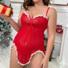 Sexy Women's Christmas Lingerie Set, Red XXXL view 3