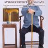 BCJMKDX Stylish Curved Walking Cane for Seniors, Handmade with Silver Decoration (A, 80 cm; User Height 145–155 cm) view 2