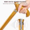 BCJMKDX Stylish Curved Walking Cane for Seniors, Handmade with Silver Decoration (A, 80 cm; User Height 145–155 cm) view 4