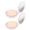 STOBAZA Round Empty Cushion Compacts, Magnetic Closure, 2-Pack with Powder Puffs view 1