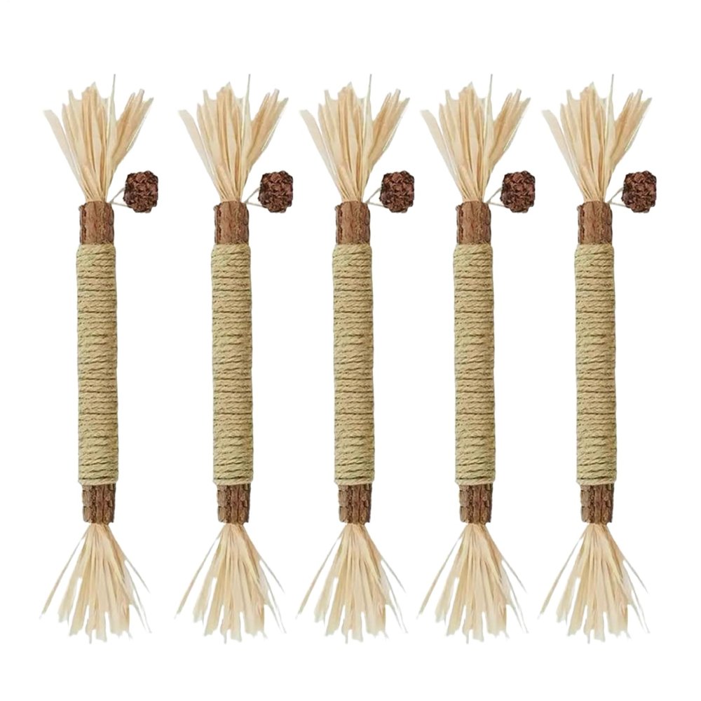 Silvervine Sticks for Cats, 5 Pack Natural Chew Toys with Catnip