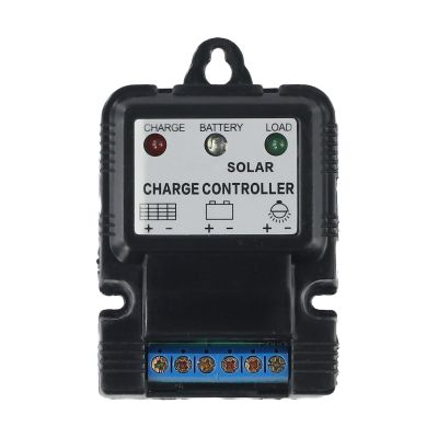 Gettimore 10A Solar Charge Controller, 6V/12V Auto-Identifying PWM, IP30, Black