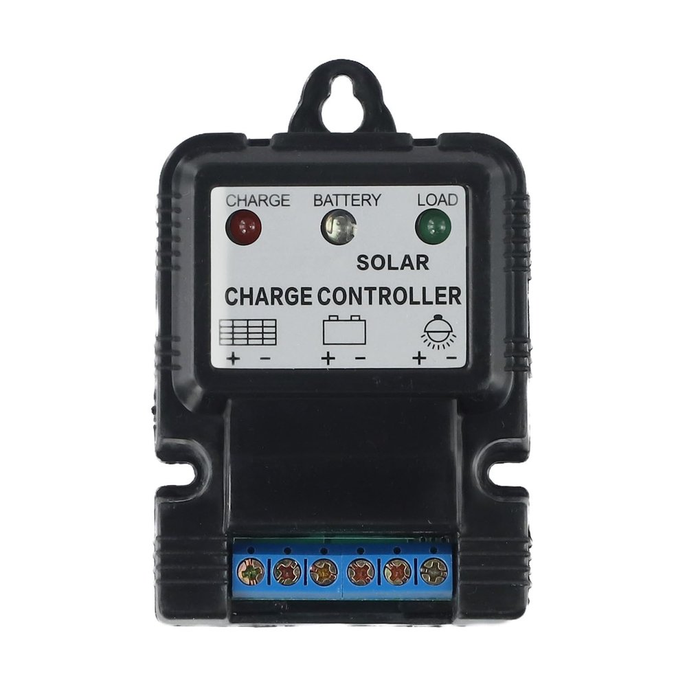 Gettimore 10A Solar Charge Controller, 6V/12V Auto-Identifying PWM, IP30, Black