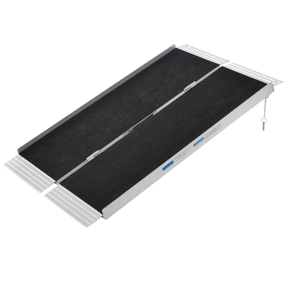 3 ft Foldable Aluminum Wheelchair Ramp for Steps, Curbs & Strollers, 300 kg Capacity