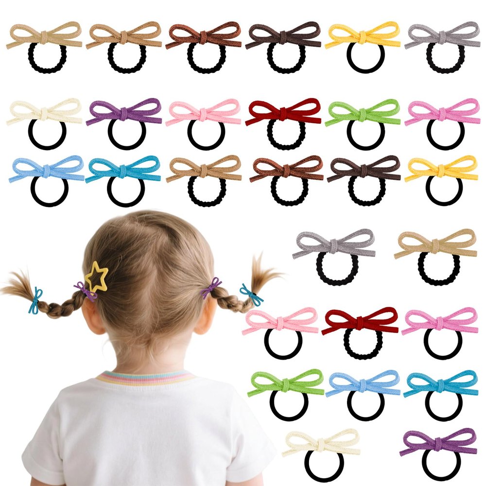 Esitrormi 40-Piece Colorful Mini Hair Ties for Kids, Soft Elastic Hair Bands for Girls, Toddlers & Babies