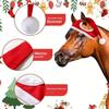 Christmas Hat | Festive Horse Headwear with Matching Bareback Saddle Pad Set view 3
