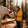 Christmas Hat | Festive Horse Headwear with Matching Bareback Saddle Pad Set view 4