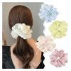 5-Piece Women's Organza Scrunchie Hair Tie Set, Colorful view 2