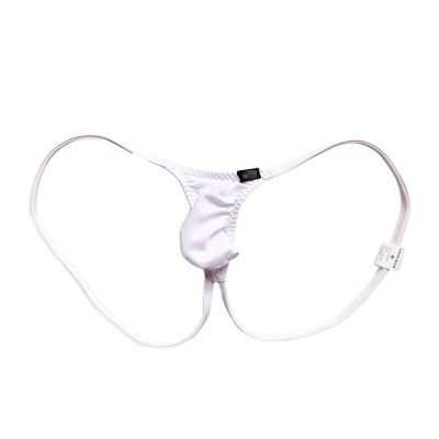 ZC8bdbd Small Men's Thongs, Sexy Gay Underwear, White/Luxurious Garden, Medium