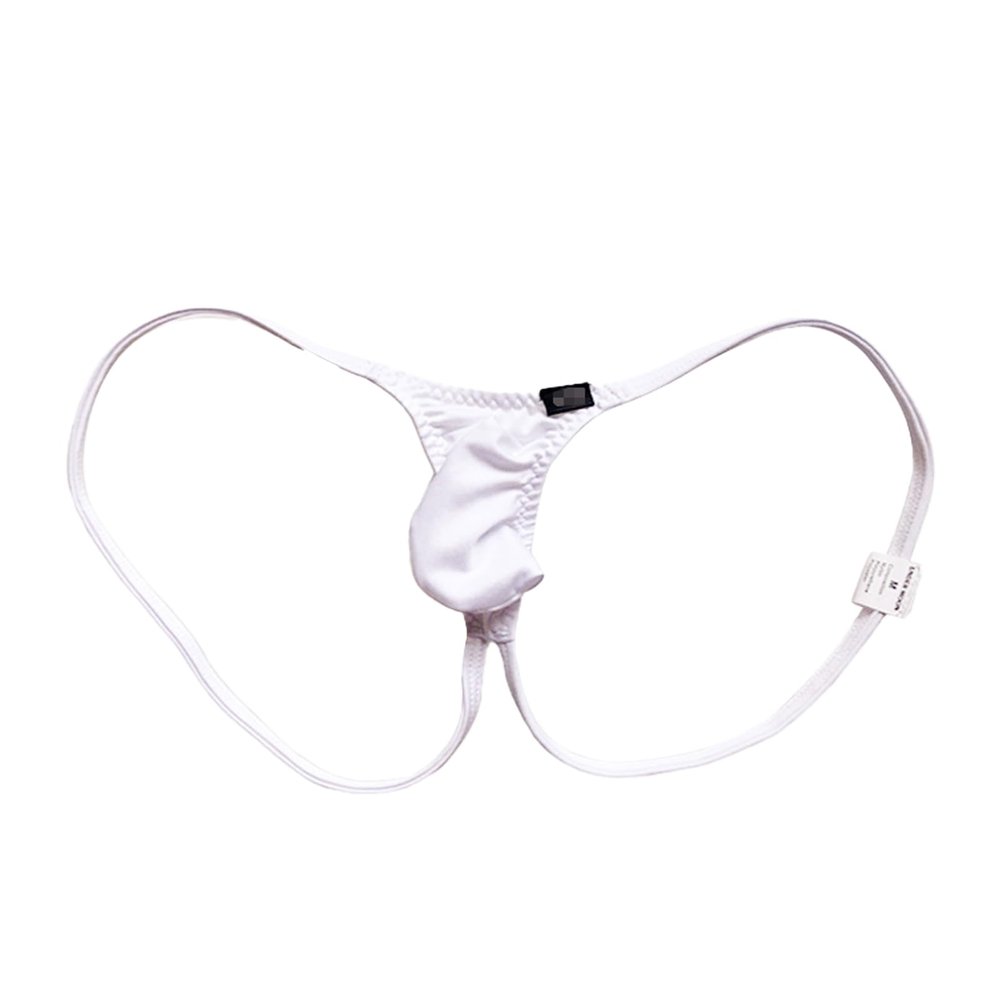 ZC8bdbd Small Men's Thongs, Sexy Gay Underwear, White/Luxurious Garden, Medium