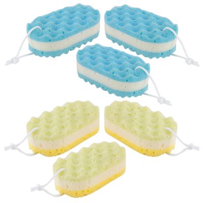 ULTECHNOVO 6-Piece Natural Loofah Shower and Bath Sponges