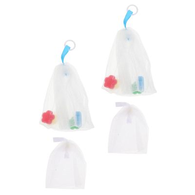 BESTYASH 4-Piece Foaming Soap Bags, PE, for Facial Cleansing and Showering