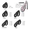 Upgraded Lightweight Breathable Protective Cage Set with 4 Arc Rings - A14DE view 3