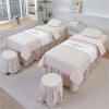 4-Piece Massage Table Set for Beauty Salons, Thick Spa Bedding with Coverlet, Massage Table Cover, Pillowcase and Bed Cover (Beige 2, 190 × 70 cm) view 1