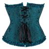 CCHKKDDA Women's Bustier Corset Costume, Black Corset Dress, Dark Red Corsage Top, Pink and Green Options view 4