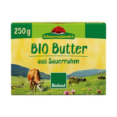 Schwarzwaldmilch Bioland Cultured Butter, 8 x 250 g – Organic Butter from the Black Forest