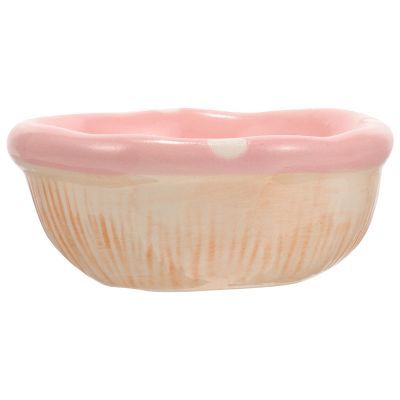 Ceramic Hamster Bowl for Small Pets, Pink, Easy to Clean