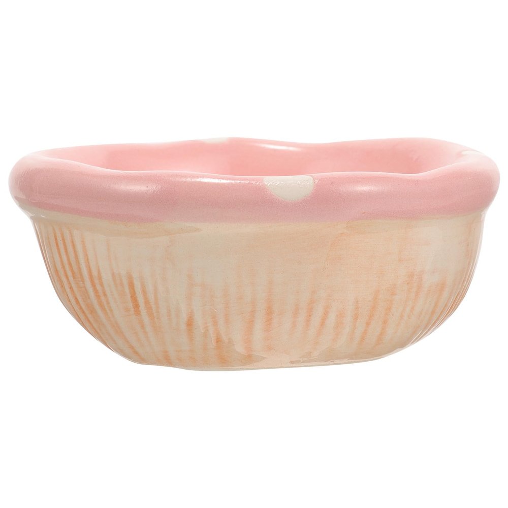 Ceramic Hamster Bowl for Small Pets, Pink, Easy to Clean