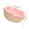 Ceramic Hamster Bowl for Small Pets, Pink, Easy to Clean view 2