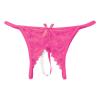 Women's Pearl Massage Sexy Lace Transparent Thong Panties (L) view 1