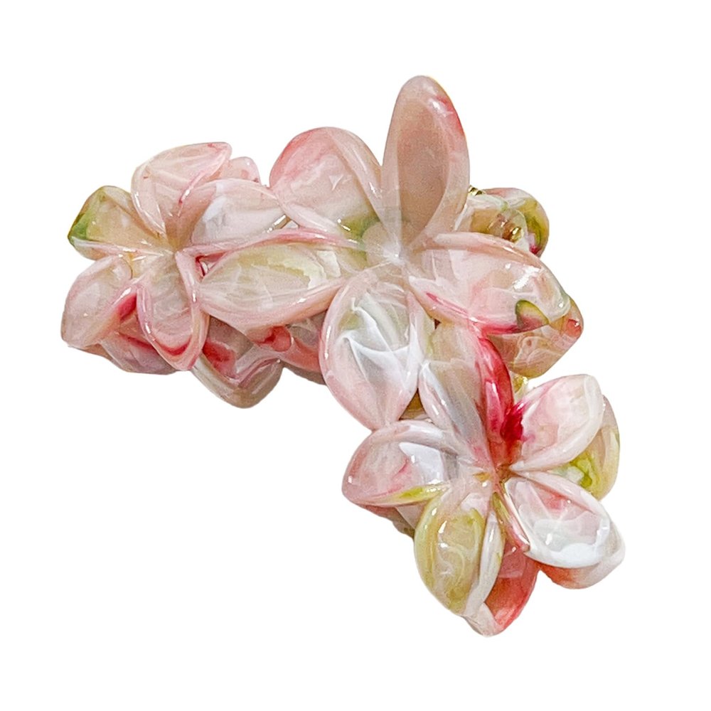 YIBOZI Marble Frangipani Hair Claw Clip