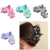 YIBOZI Marble Frangipani Hair Claw Clip view 2