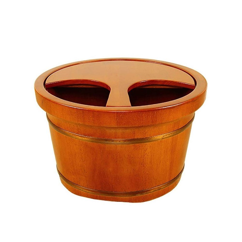ASerZenith Wooden Barrel Foot Bath Tub for Adults