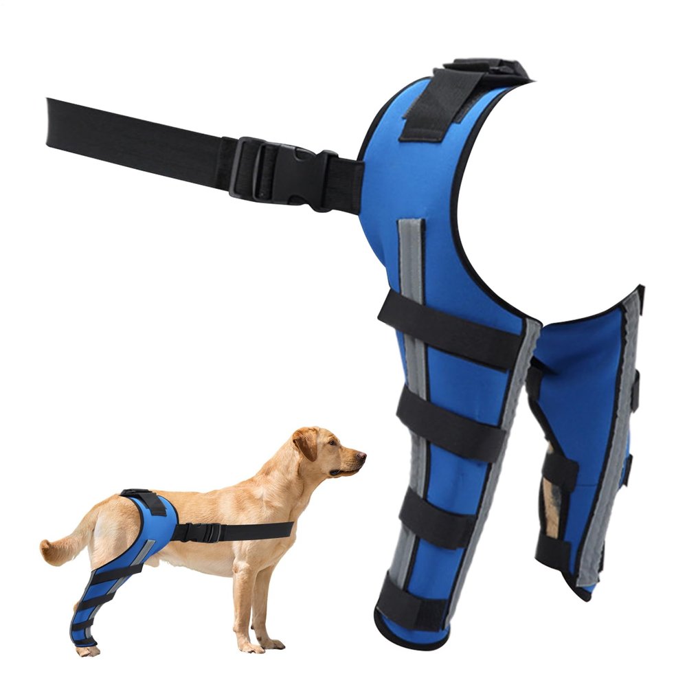 Vibhgtf Dog Knee Brace, Adjustable Support Brace, Hind Leg