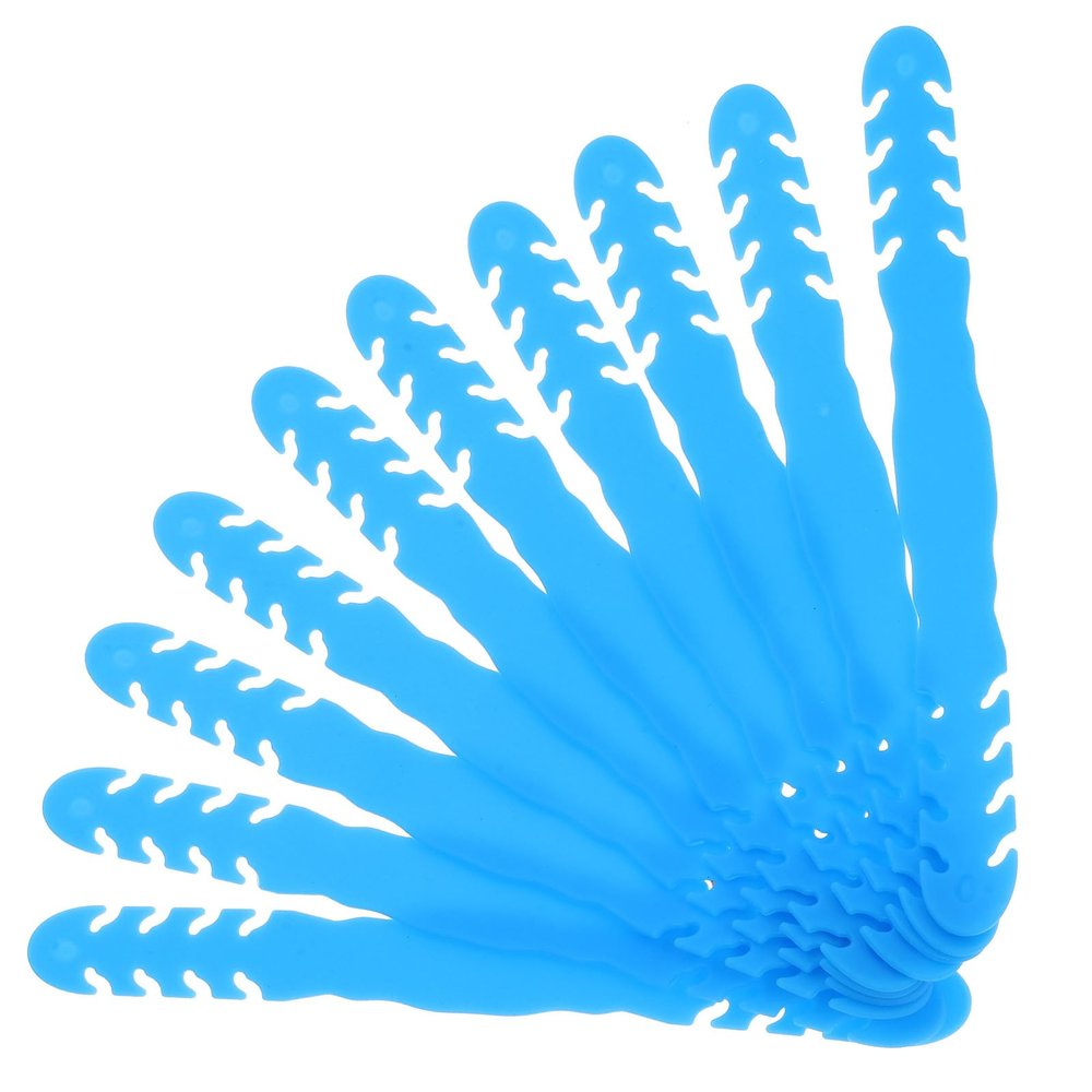 PAMINGONO Blue Mask Hooks, Practical Plastic Mask Band Extenders, Non-Slip, 10-Pack