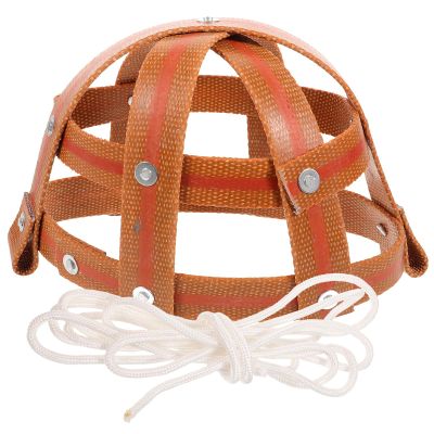 Breathable Horse Muzzle Mask with Muzzle Guard, Leather and Nylon, Brown