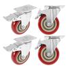 4-Piece 4-Inch Universal Swivel Caster Wheels with Brakes view 2