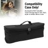 Fockety Hair Dryer Case, Double-Layer Canvas Storage Bag for Hair Styling Tools, Portable Travel Organizer, Waterproof, 15.4 x 5.5 x 5.5 in (Black) view 2