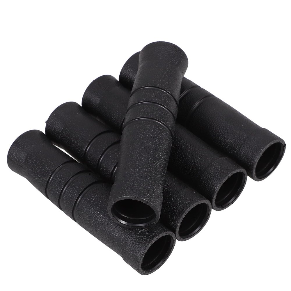 Abaodam 5-Piece Pack Non-Slip PVC Handle Covers for Mountain Bikes and Wheelchairs, Universal Fit, Easy Installation, Black and Durable