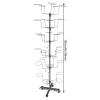 6-Tier Rotating Hat Rack with Wheels, 5.25 ft, Black view 3